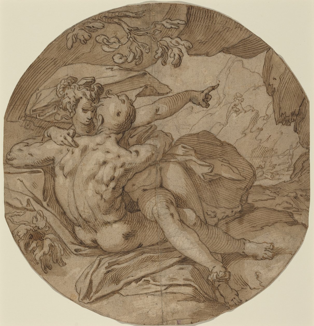 Acis et Galatée, vers 1590 (plume et encre) - Abraham Bloemaert