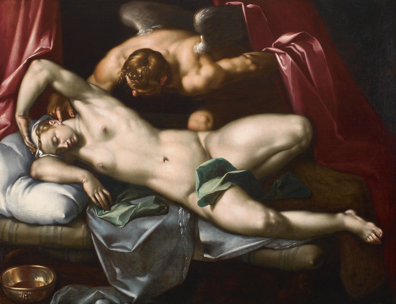 Cupidon visitant Psyché la nuit, vers 1590 - Abraham Bloemaert