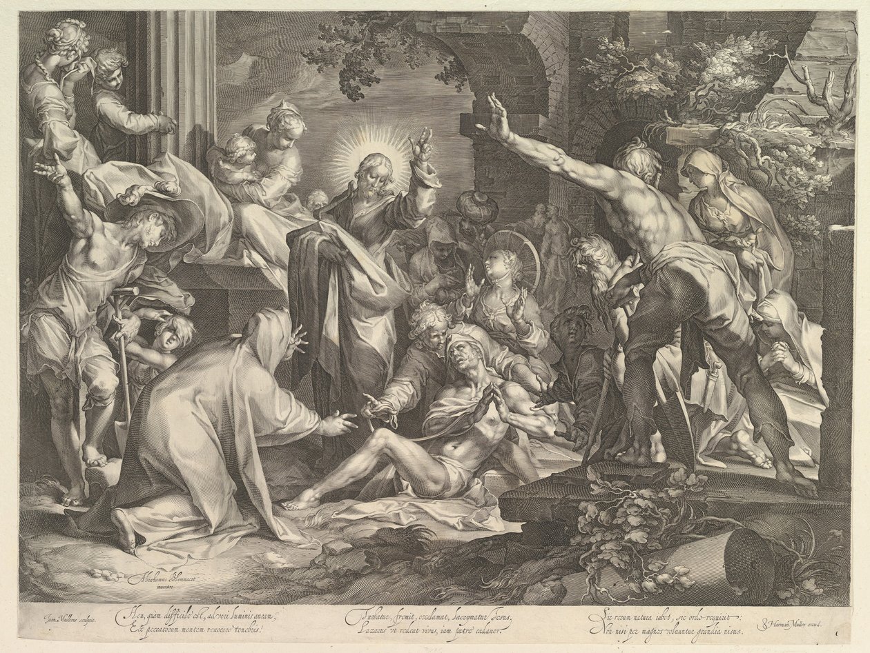 La résurrection de Lazare, ca. 1600 - Abraham Bloemaert