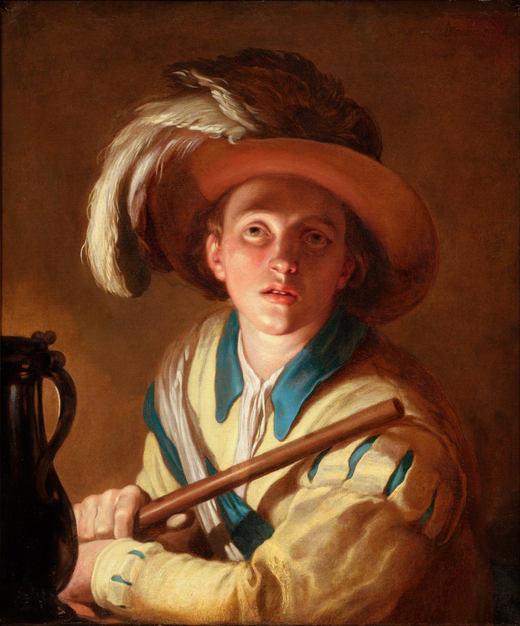 Le joueur de flûte (NL : titre original : De Fluitspeler) - Abraham Bloemaert