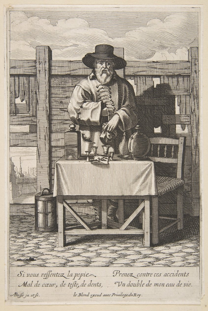 Vendeur de brandy ou de remède - Abraham Bosse