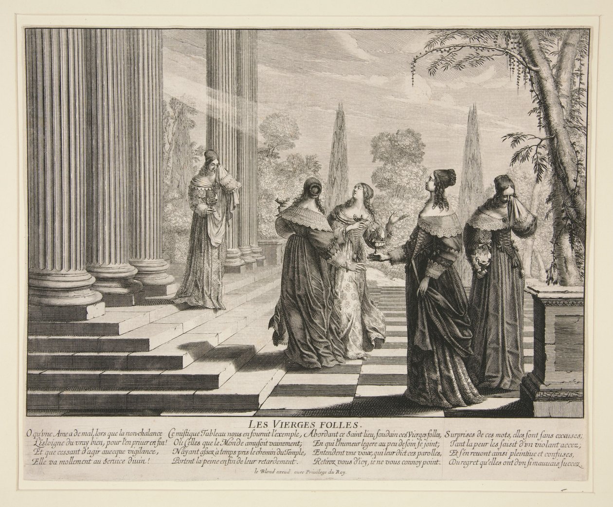 Les Vierges Sages: Les Vierges Folles (6 of 7 prints in the series) - Abraham Bosse