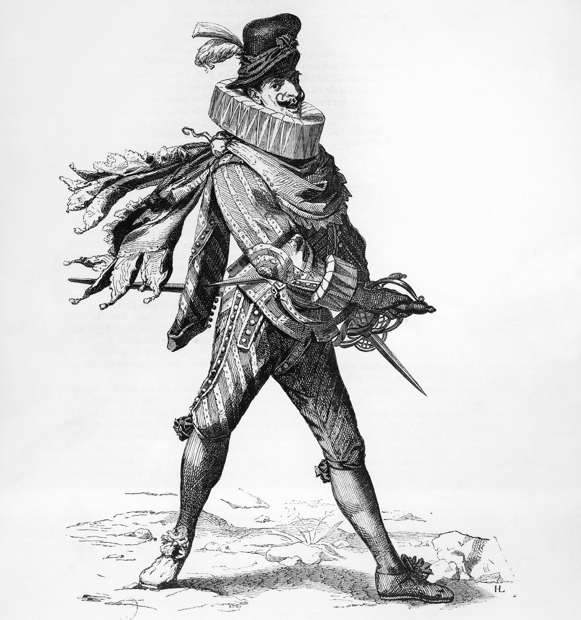 Portrait de Silvio Fiorillo, acteur italien de la Commedia dell
