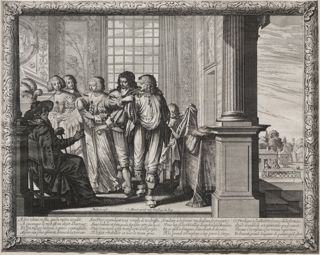 Le fils prodigue : Habillage pour la fête - Abraham Bosse