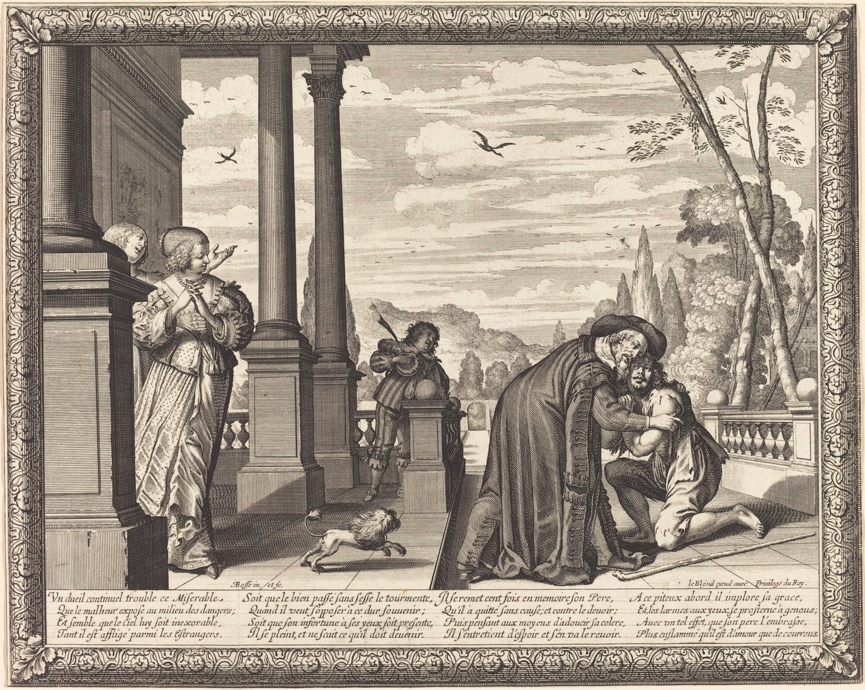 Le fils prodigue reçu par son père - Abraham Bosse