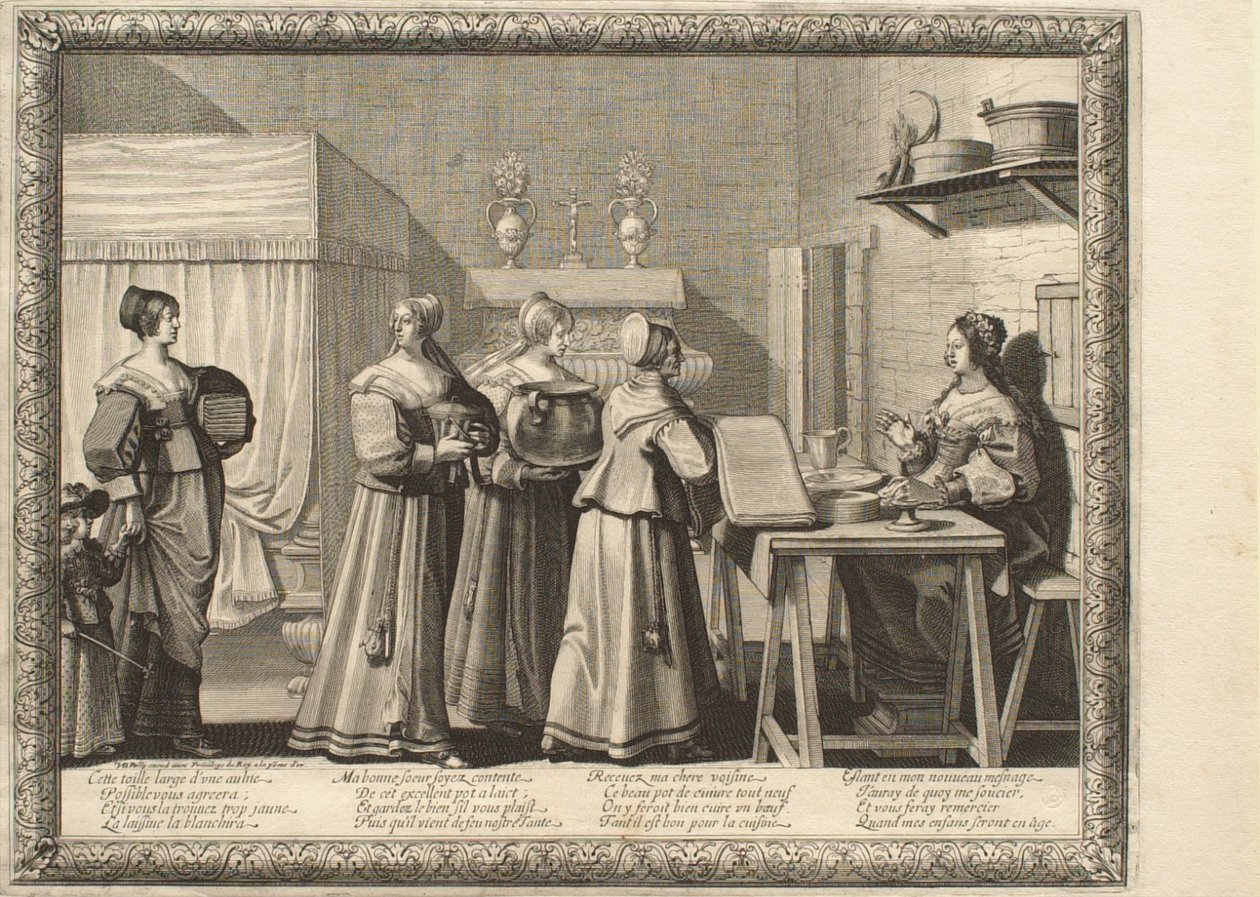 Le mariage à la campagne : les présents de noces - Abraham Bosse