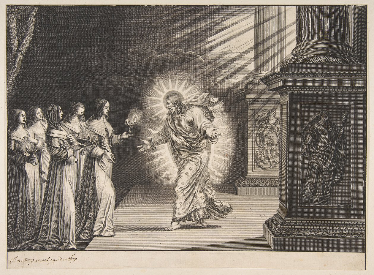 Les vierges sages devant le Christ - Abraham Bosse