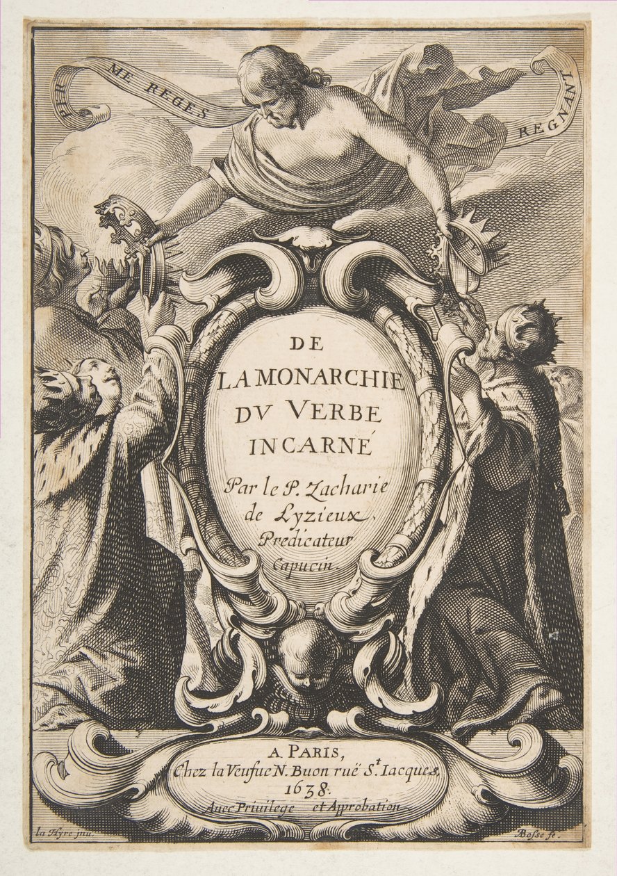 Page de titre : De la Monarchie du Verbe incarné - Abraham Bosse