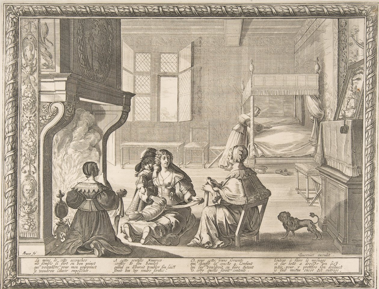 Visite de la nourrice, 1633 - Abraham Bosse