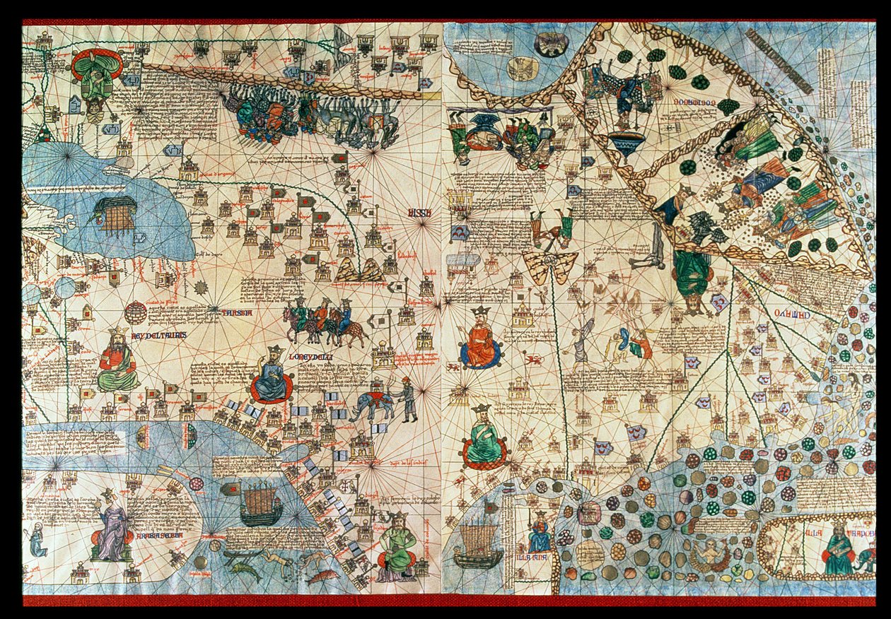 Atlas catalan, 1375 (carte) - Abraham & Cresques Jehuda (1360-1410) Cresques