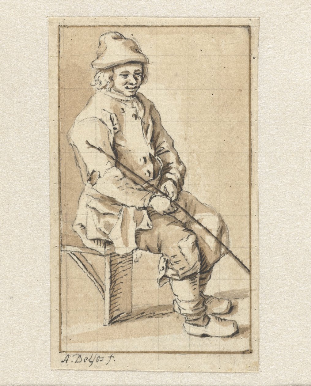Homme assis - Abraham Delfos