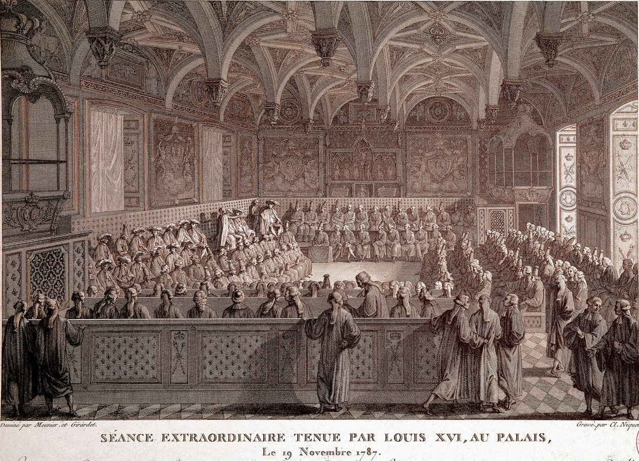 Première de la Révolution française : Session extraordinaire tenue par Louis XVI au Palais de Versailles, 19 novembre - Abraham Girardet