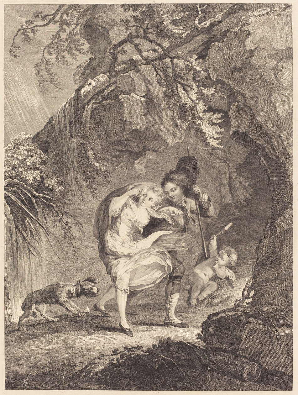 Le coup de vent - Abraham Girardet after Antoine Lebel