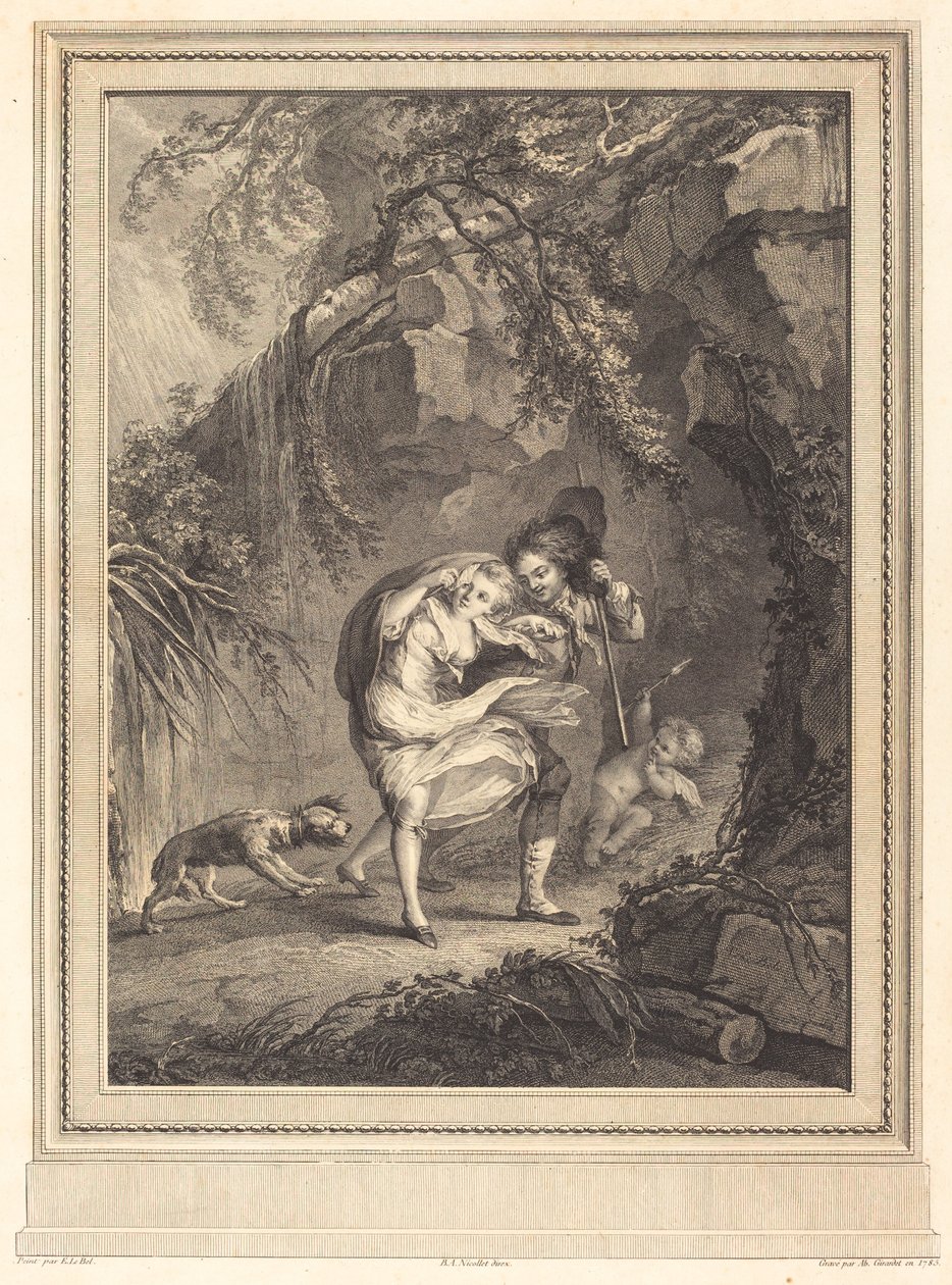 Le coup de vent - Abraham Girardet after Antoine Lebel