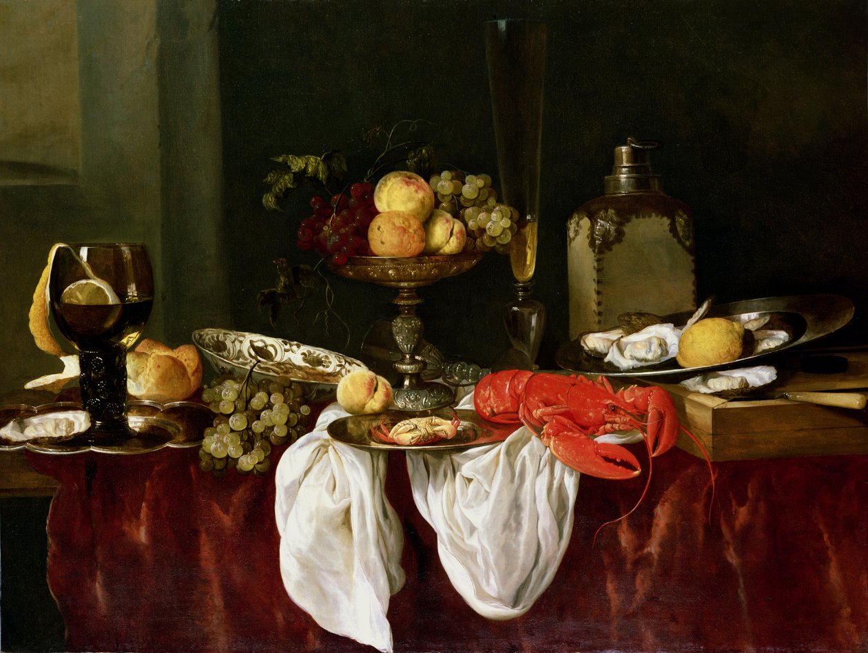 Nature morte avec homard - Abraham Hendricksz van Beyeren