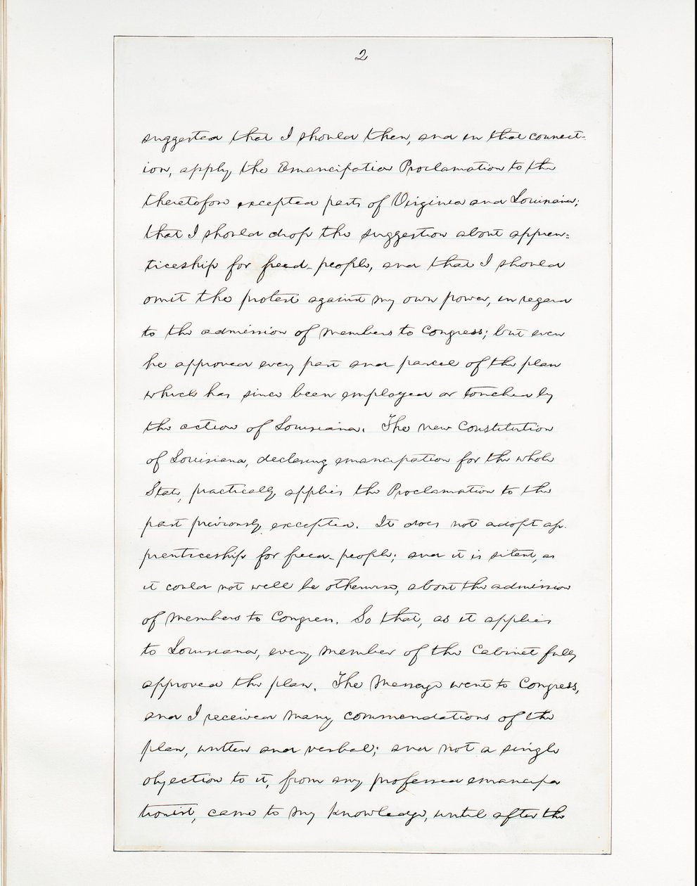 Manuscrit autographe du dernier discours de Lincoln en tant que président, prononcé à Washington, D.C., depuis la fenêtre de la Maison Blanche le soir du 11 avril 1865 - Abraham Lincoln