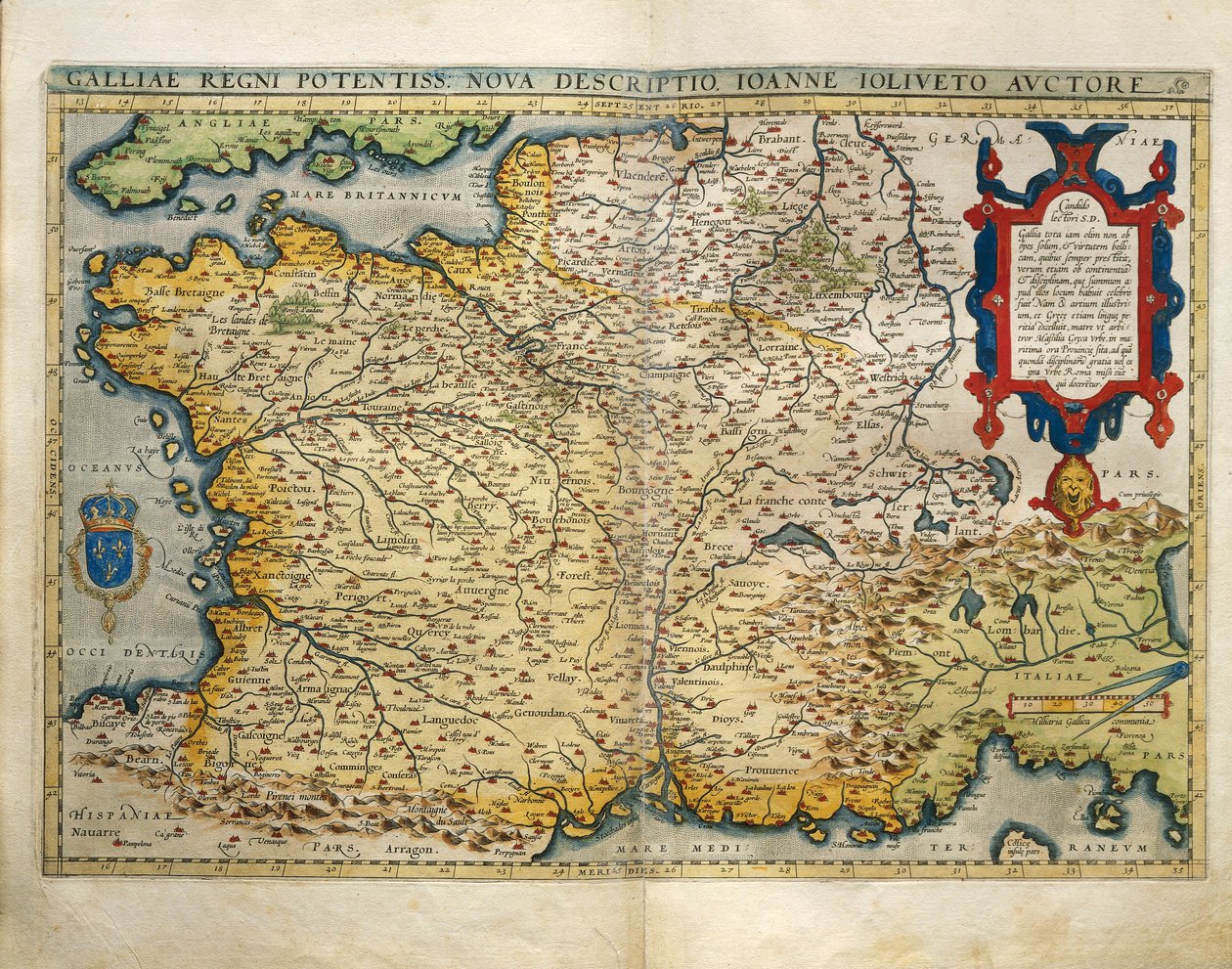 Carte de France, du Theatrum Orbis Terrarum par Abraham Ortelius - Abraham Ortelius