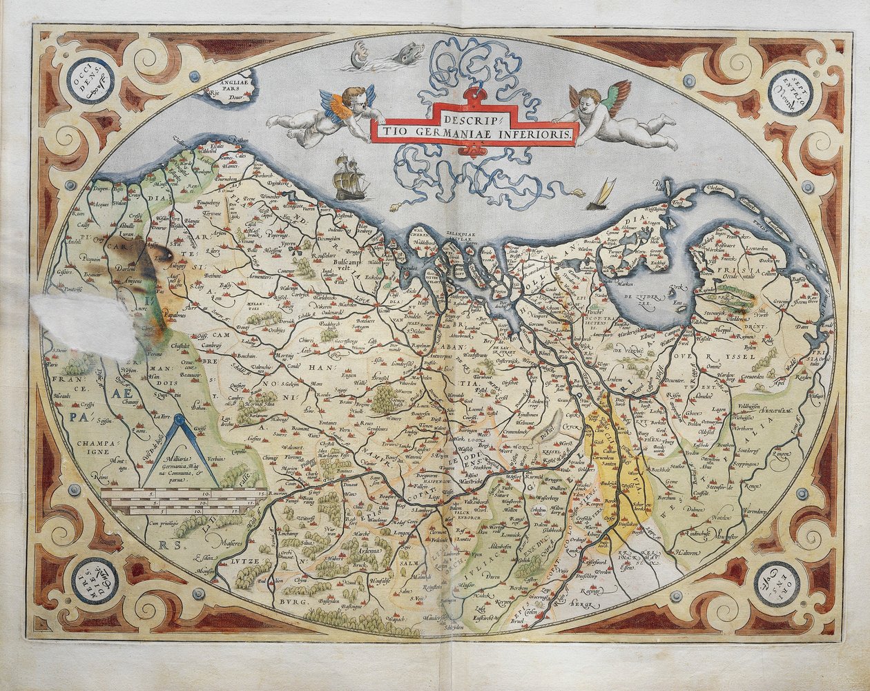 Carte des Pays-Bas, de Theatrum Orbis Terrarum par Abraham Ortelius - Abraham Ortelius