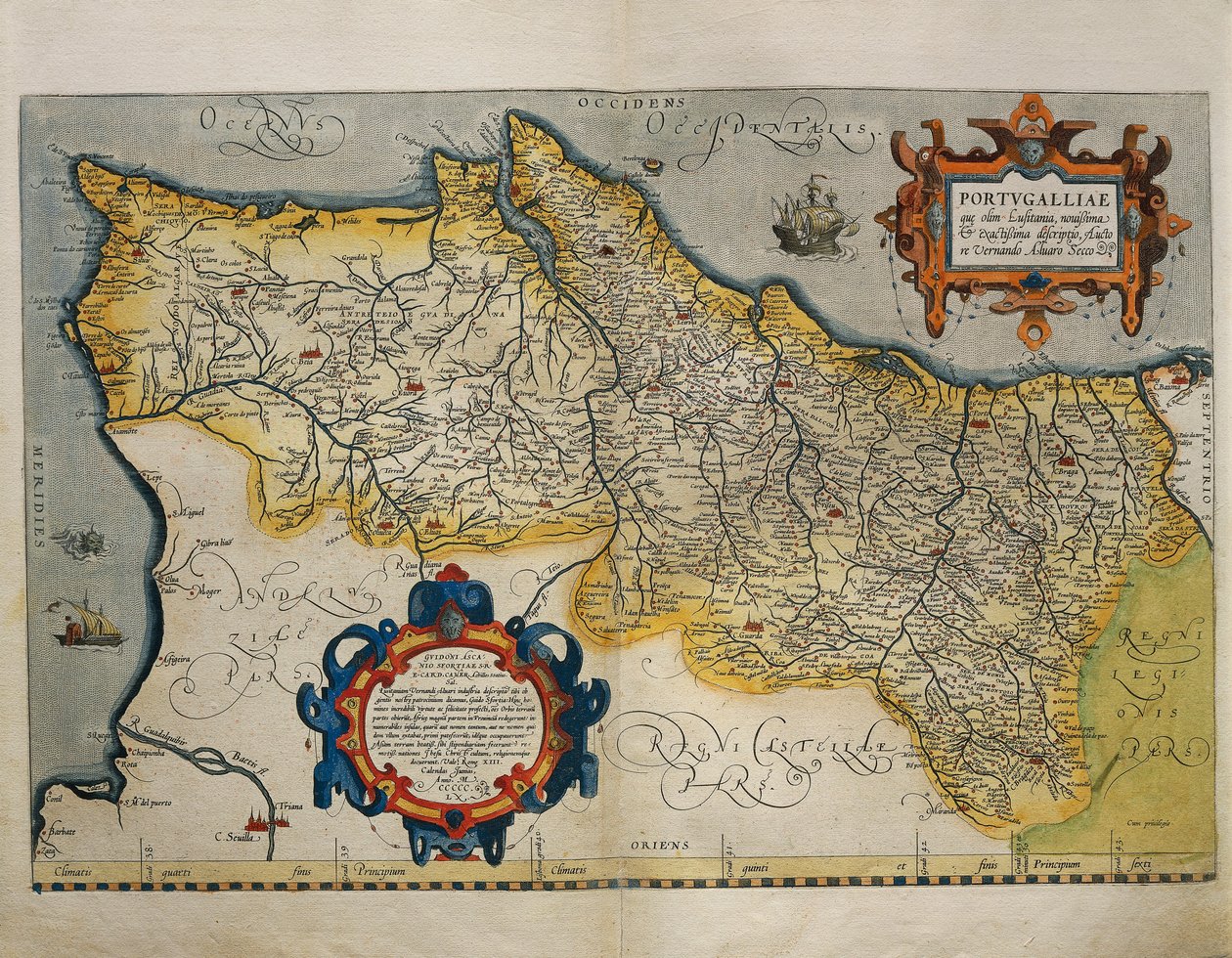 Carte du Portugal - Abraham Ortelius