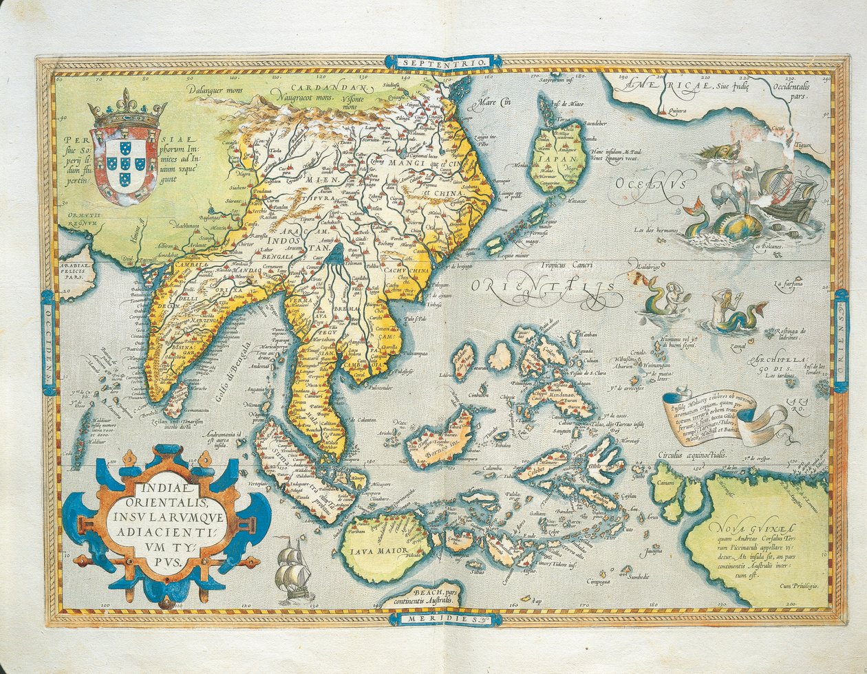 Carte des Indes, du Theatrum Orbis Terrarum par Abraham Ortelius - Abraham Ortelius
