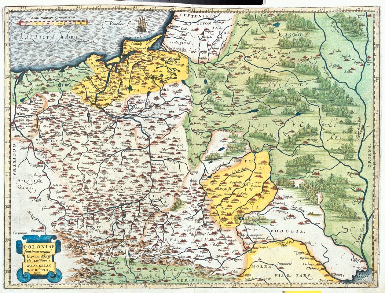 Pologne, Lituanie (Comtés : Klaipèda, Tauragè, Kaunas, Vilnius, Utena, Marijampolè, Alytus), Biélorussie (grande partie, sauf le nord de la région de Vitebsk), sud-ouest de la Russie, ouest de l