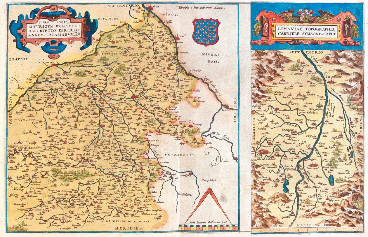 Région-a : Centre, Bourgogne, Auvergne, Limousin Région-b : Auvergne, France - Abraham Ortelius