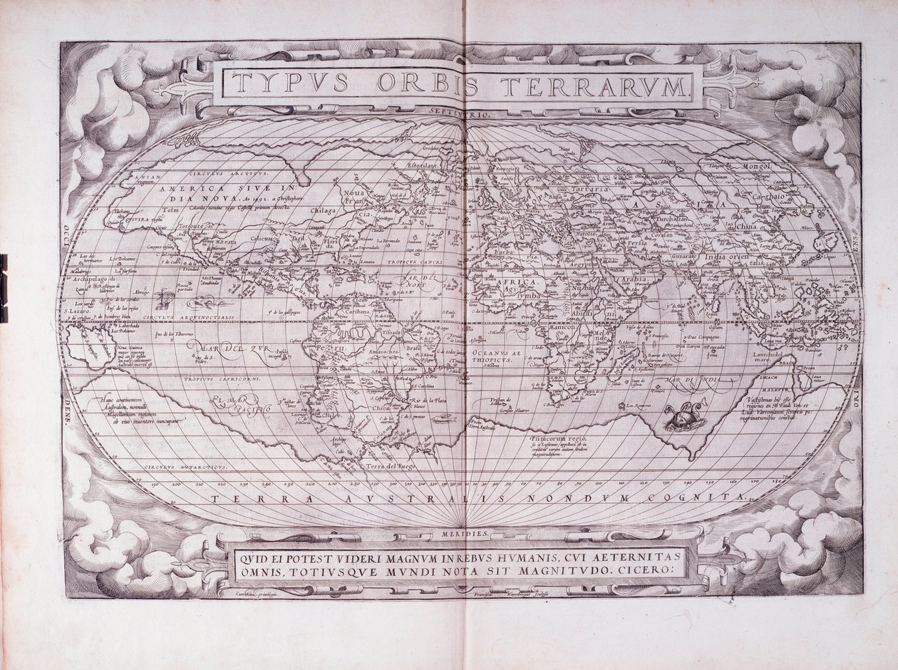 Typus Orbis Terrarum, portulan - Abraham Ortelius