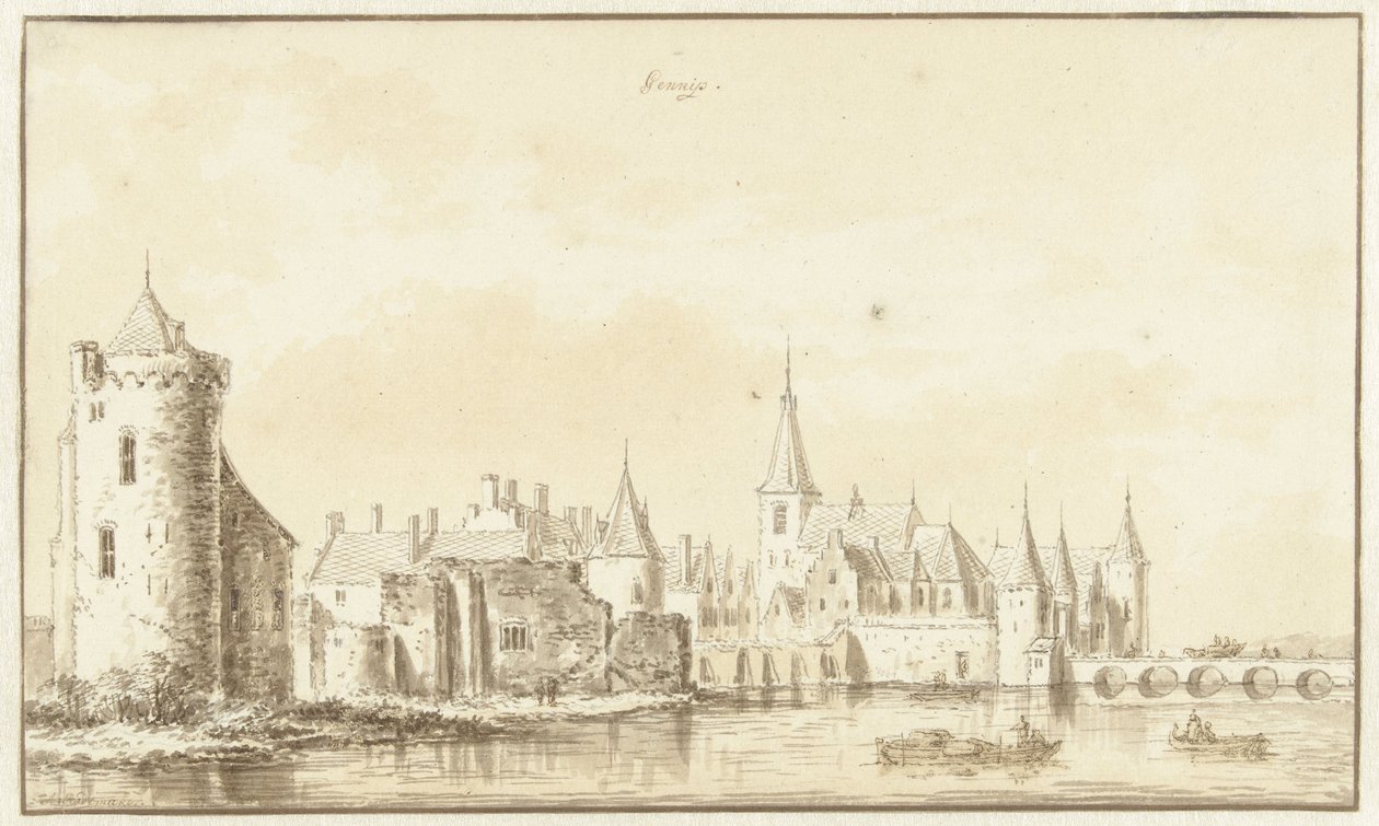 Vue de la ville de Gennep - Abraham Rademaker
