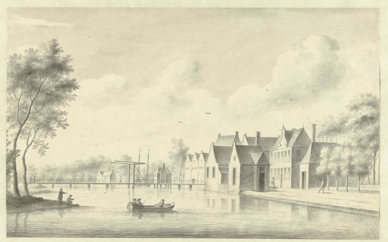 Vue du village de Nieuwersluis - Abraham Rademaker