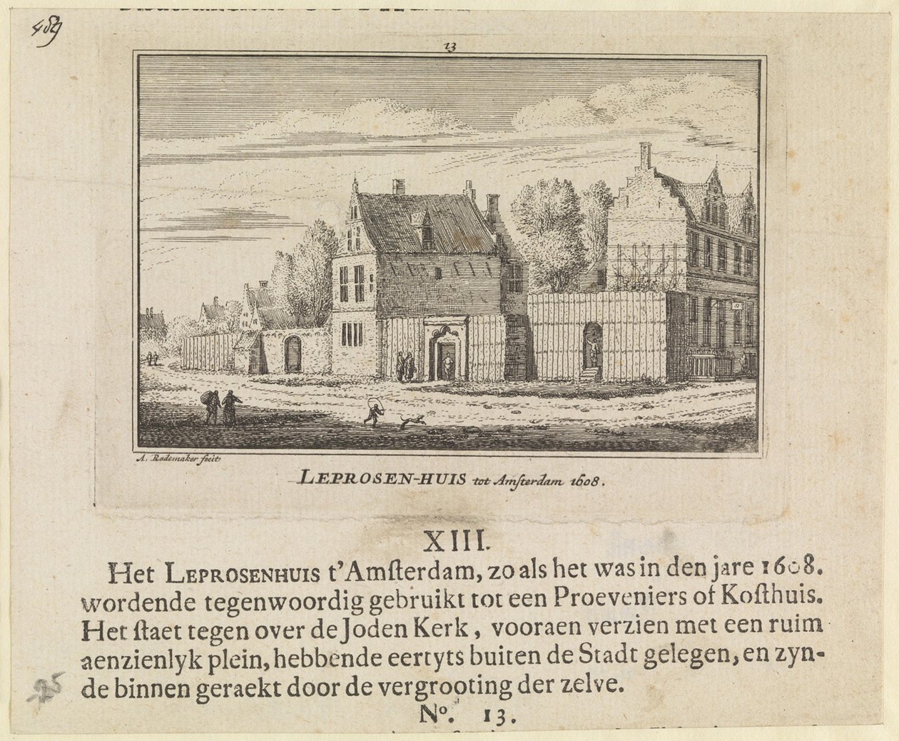 Léproserie à Amsterdam, 1608 - Abraham Rademaker