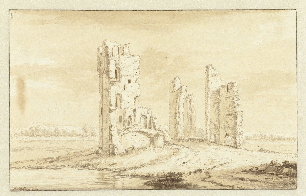 Ruines de la maison de Kleef, près de Haarlem - Abraham Rademaker