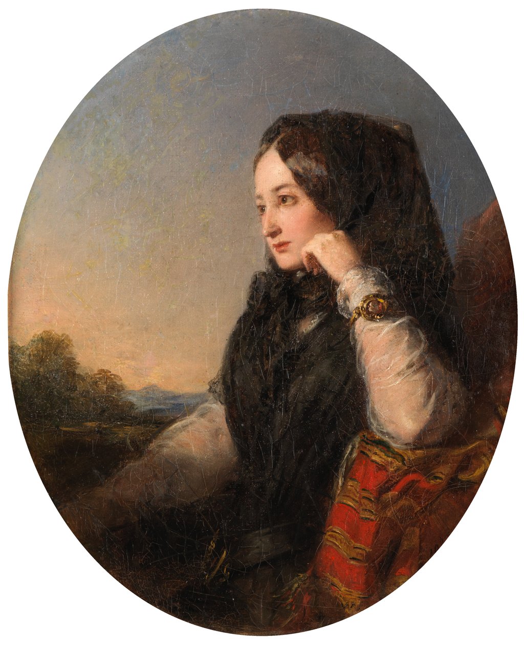 La Tristesse (oil on canvas) - Abraham Solomon