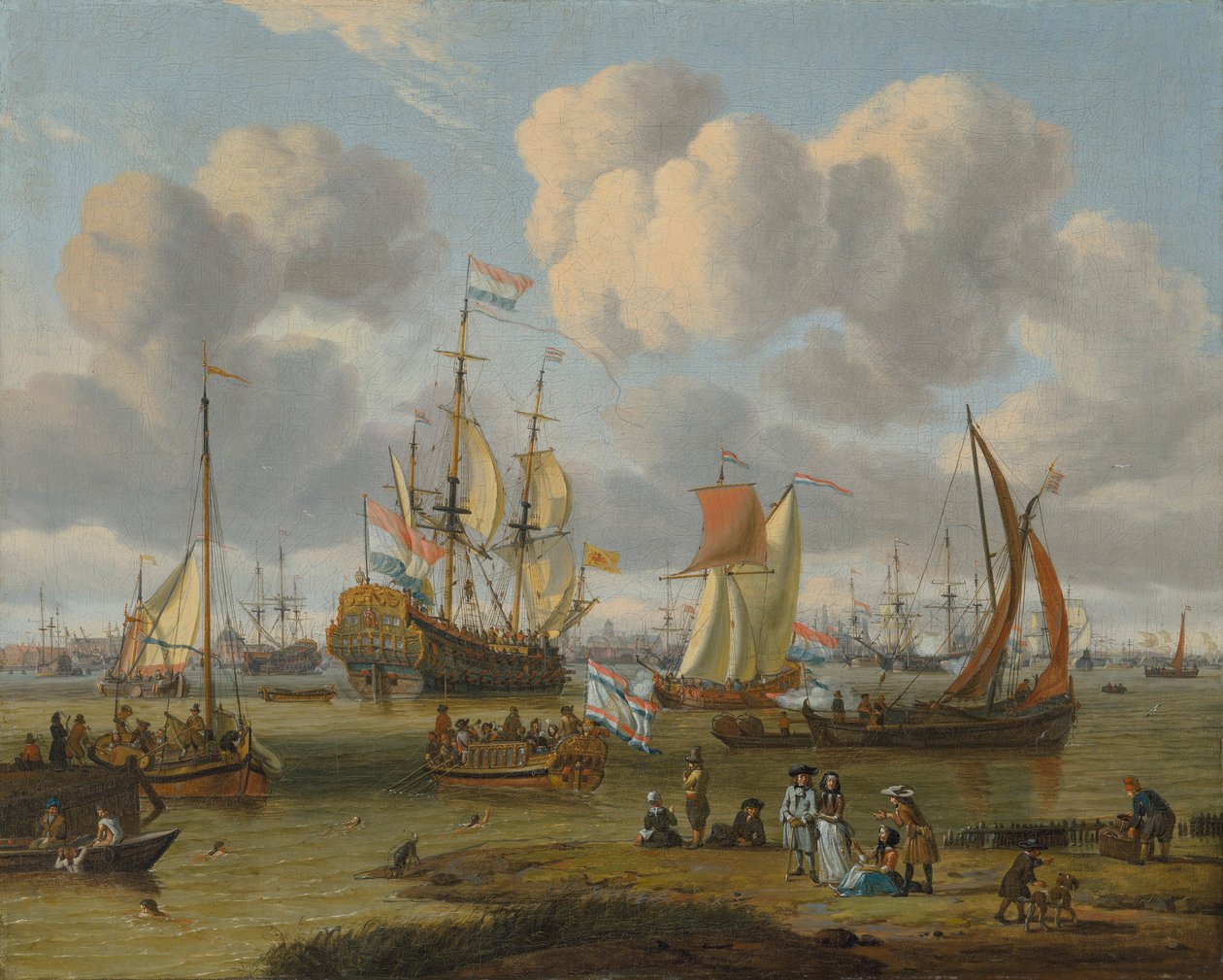 Néerlandais : Schepen op het IJ voor Amsterdam Navigation au large d