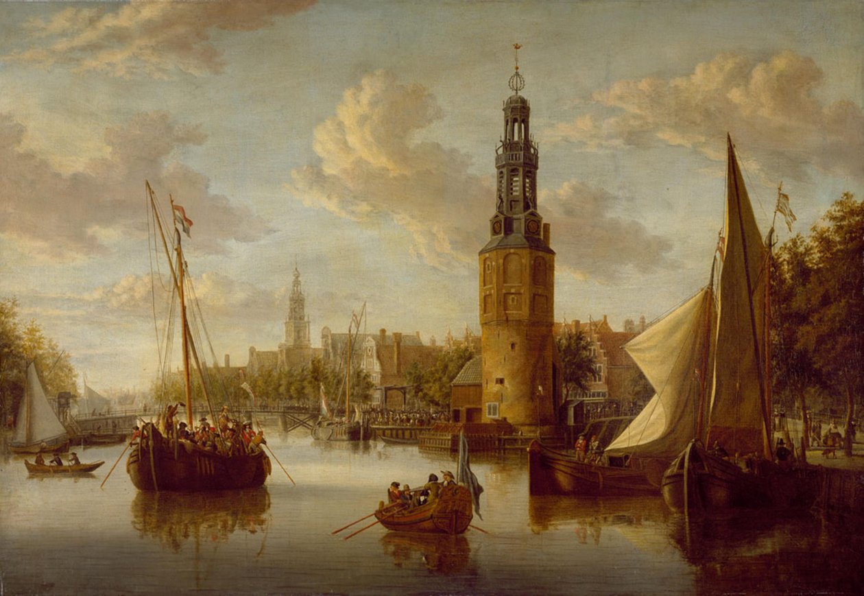 Embarquement des troupes de la Compagnie près de la tour Montelbaan - Abraham Storck