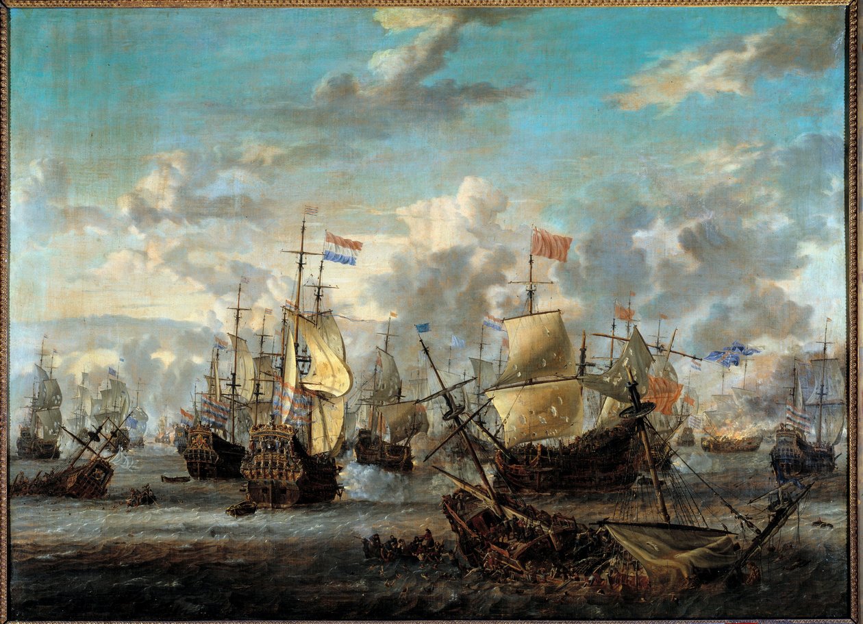 Deuxième guerre anglo-néerlandaise : La bataille des quatre jours du 11 au 14 juin 1666 - Abraham Storck