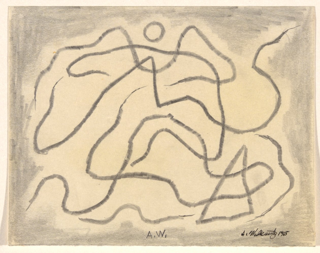 Lignes rythmiques (Abstraction) - Abraham Walkowitz