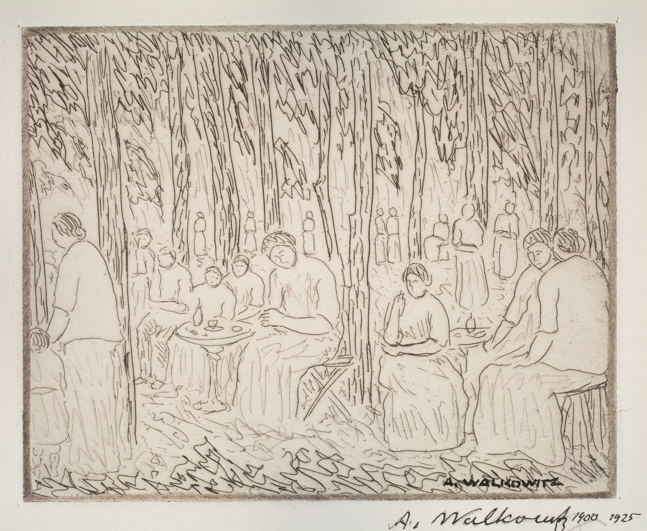 Sous deux arbres - Abraham Walkowitz