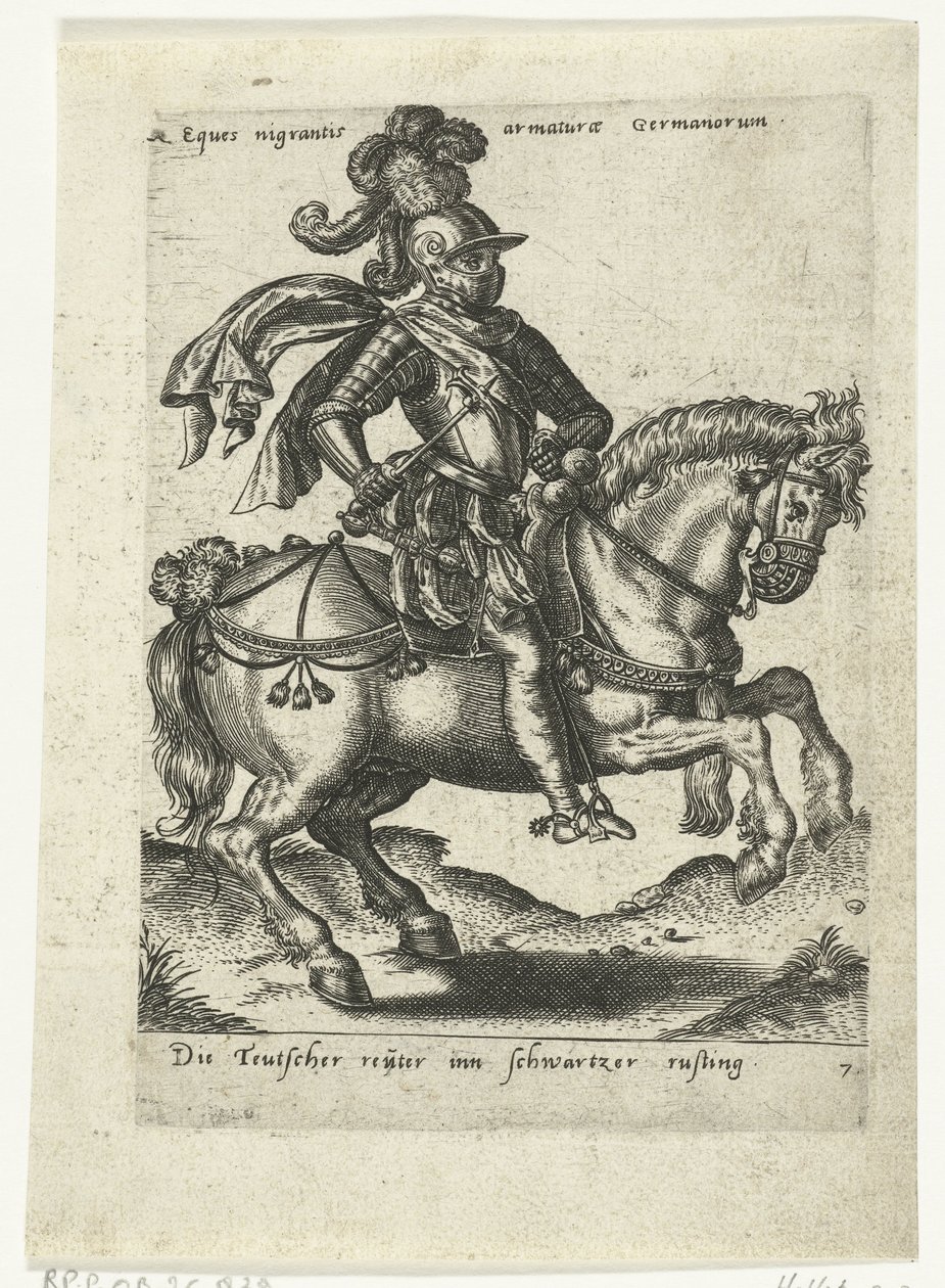 Cavalier allemand en armure noire - Abraham de Bruyn (attributed to)