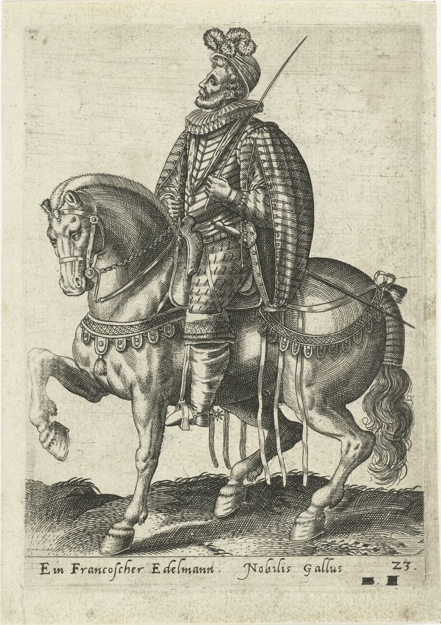 Noble français à cheval - Abraham de Bruyn (attributed to)