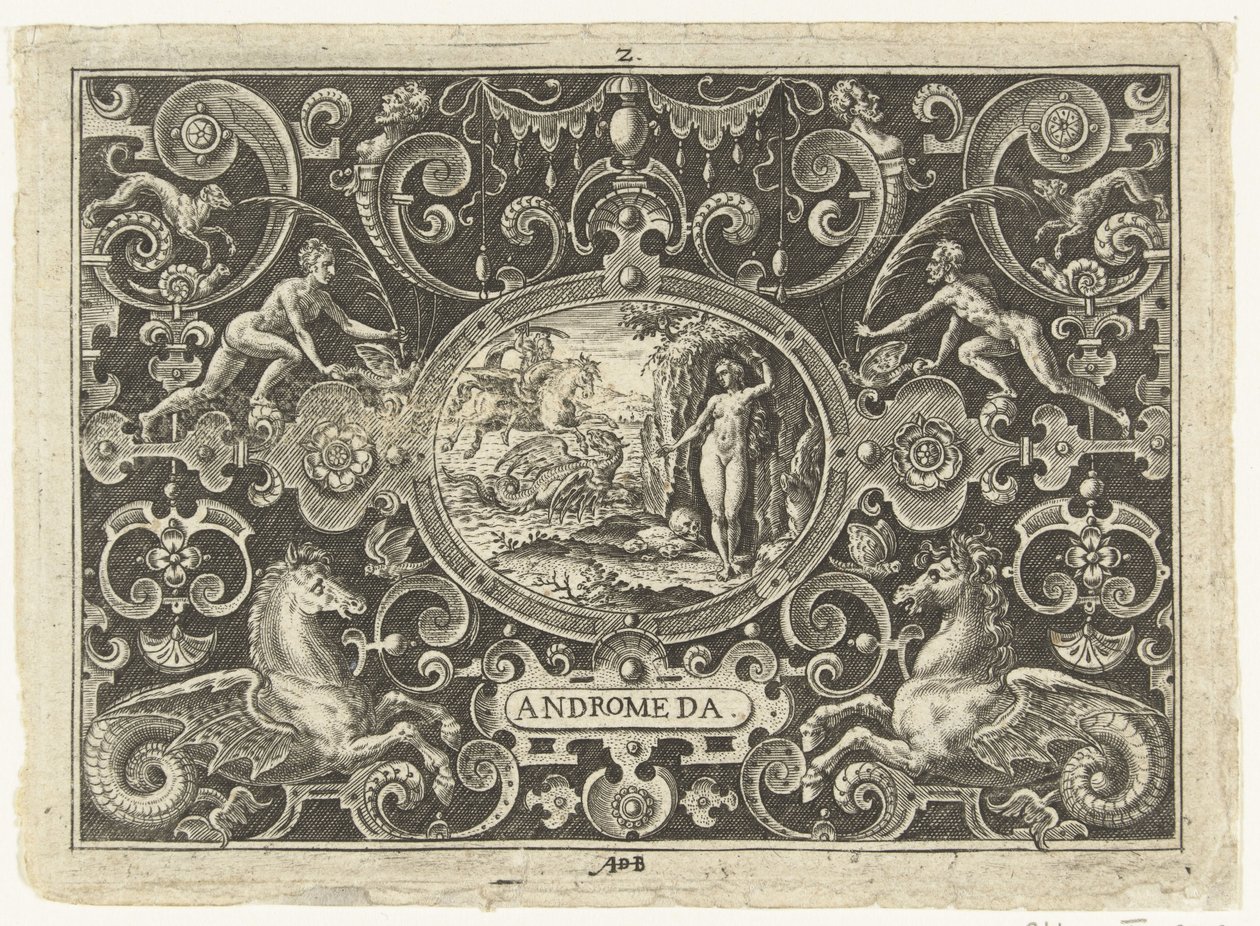 Cartouche : Persée libère Andromède - Abraham de Bruyn