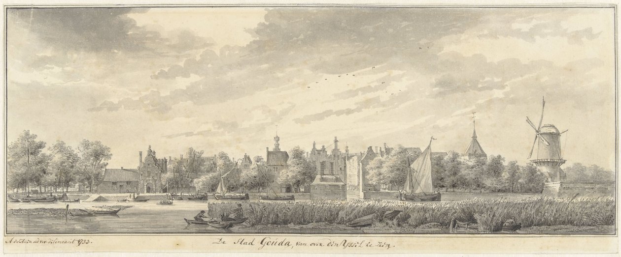 Vue de Gouda, depuis l