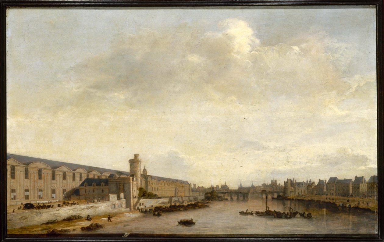 La Grande Galerie du Louvre, avec la Porte Neuve et la Tour de Bois - Abraham de Verwer