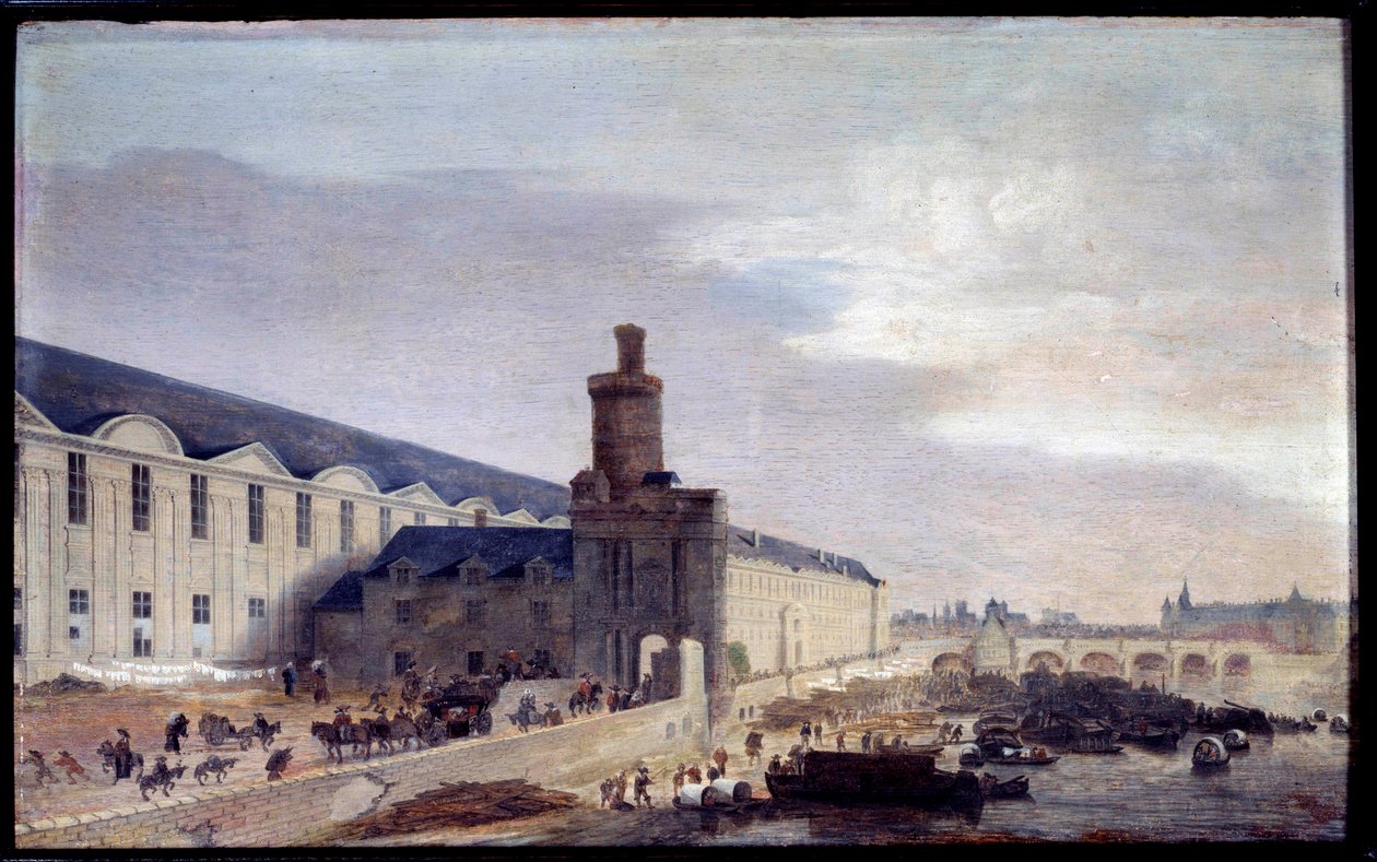 Vue de la Porte Neuve et de la Galerie du Louvre vers 1640 - Abraham de Verwer
