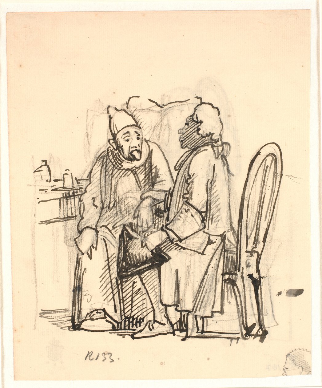 Saint Augustin?, dont les vêtements sont déchirés par un putto - Abraham van Diepenbeeck