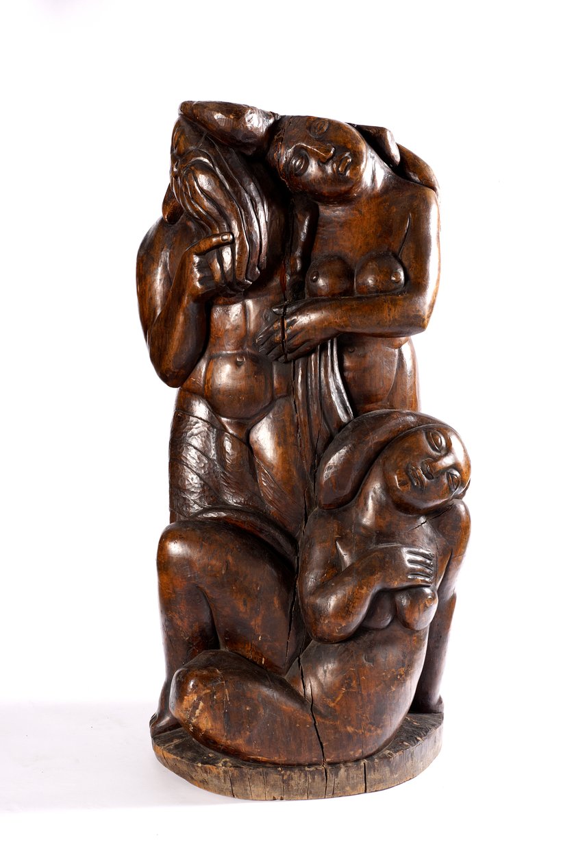 Lot et ses filles (bois) - Abrasha Lozoff