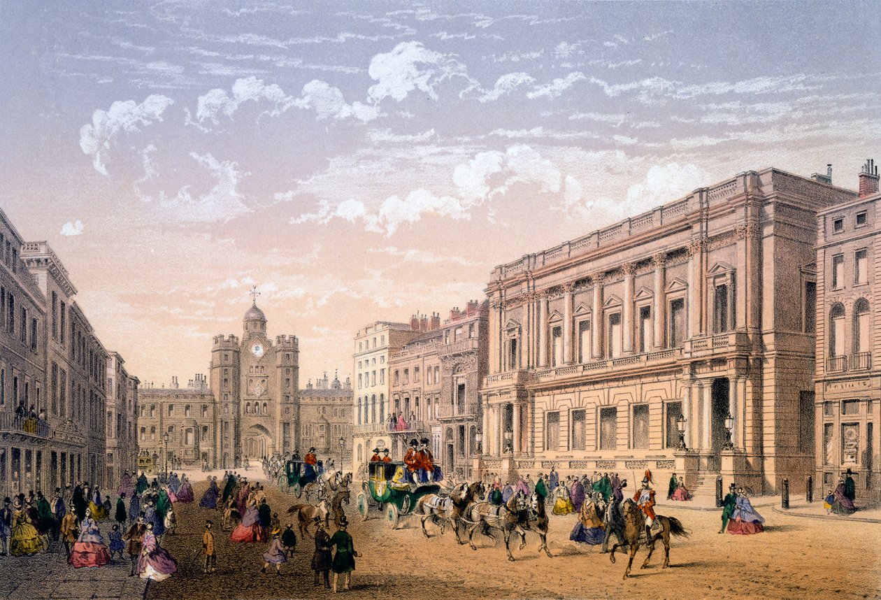 Palais Saint-James et Club conservateur, gravé par Ch. Riviere, 1862 - Achille Louis Martinet