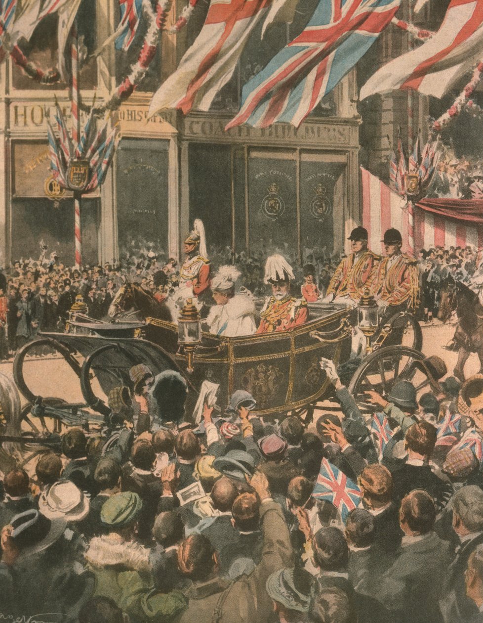 Illustration de couverture du jubilé du roi George V; Londres, Angleterre - Achille Beltrame