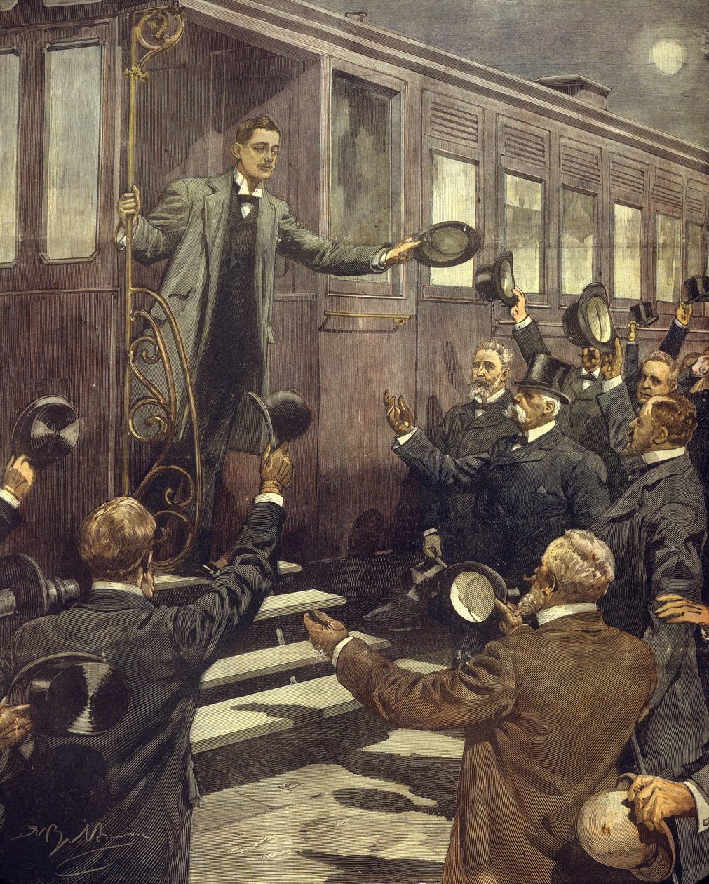 Départ du duc des Abruzzes pour le pôle Nord, ses adieux au roi, 28 mai - Achille Beltrame