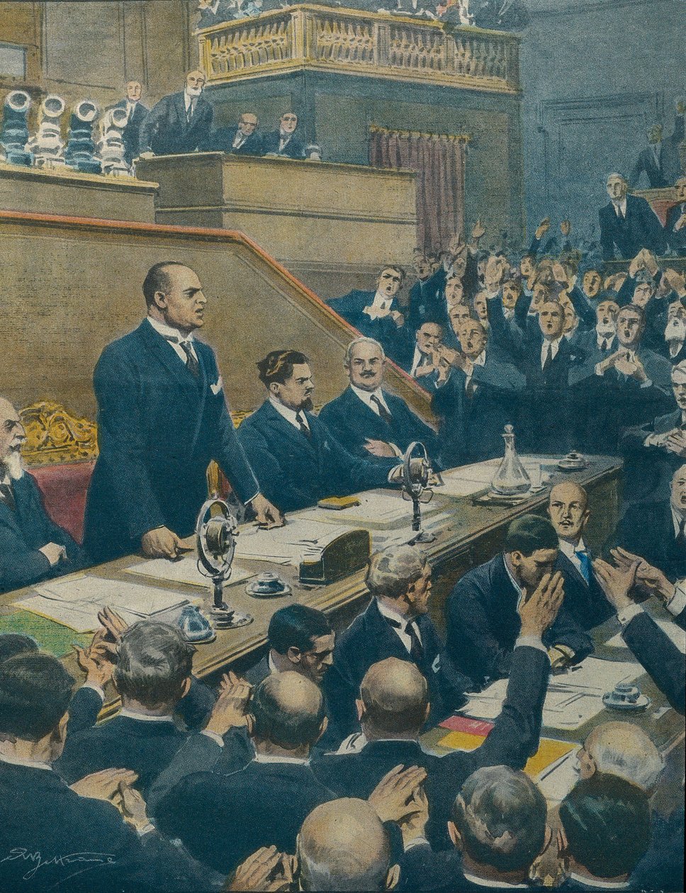 MUSSOLINI, Benito (1883-1945). Politicien fasciste italien, duce d