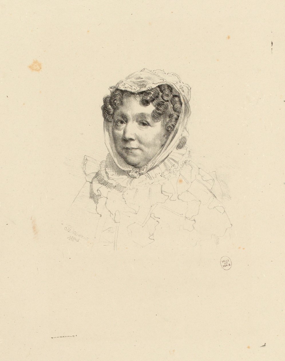 Portrait de Madame Desforges, cousine de Devéria. (IFF 40) - Achille Devéria